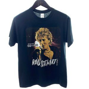 ROD STEWART Cyndi Lauper Tour T-shirt Black 2017 M